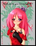 arigatou cat cute dragon gloves hair kaoxita pink red thank you 