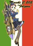  hat italy macchi_mc202 matsuda_miki mecha_musume original pantyhose regia_aeronautica skirt solo uniform world_war_ii wwii 