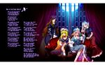  blonde_hair blue_eyes dress english engrish fan folding_fan gradient_hair hat highres hijiri_byakuren japanese_clothes long_hair moon multicolored_hair multiple_girls pink_eyes pink_hair purple_eyes ranguage saigyouji_yuyuko short_hair silver_hair sitting touhou tsuki_hana violet_eyes wallpaper window yagokoro_eirin yakumo_yukari yellow_eyes 