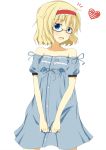  alternate_costume bad_id bare_shoulders bespectacled contemporary fashion glasses hairband heart ice_(artist) touhou 