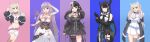  5girls absurdres breasts chest_jewel fuwawa_abyssgard highres hololive hololive_english horns koseki_bijou mococo_abyssgard multicolored_hair multiple_girls nerissa_ravencroft shiori_novella siblings sisters twins 