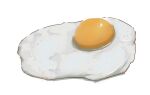  egg_(food) egg_yolk food food_focus fried_egg highres no_humans original potatomochii simple_background white_background 