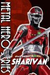  1boy armor male metal_hero red scramble_dash sharivan solo sword uchuu_keiji_sharivan weapon zoom_layer 