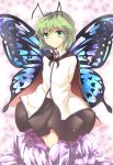  butterfly_wings cape green_eyes green_hair midori_(misuriru8) midori_(pixiv76139) short_hair skirt touhou wings wriggle_nightbug 