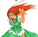  hands hat hat_removed headwear_removed hong_meiling lowres muhamado open_mouth red_hair redhead solo touhou 