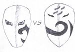  capcom crossover haku lee27 mask monochrome naruto street_fighter vega vs 