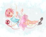  eyeball falling hairband heart komeiji_satori mamepon pink_hair purple_eyes short_hair solo touhou violet_eyes 