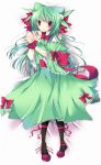 bow frills green_hair hair_ornament personification pokemon red_eyes sceptile 