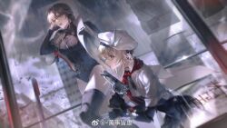  2girls girls_frontline gun handgun highres multiple_girls ots-14_(girls&#039;_frontline) wanshi_jie_xu weapon 