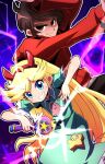 1boy 1girl blonde_hair blue_eyes brown_eyes brown_hair couple female horns magic_wand male marco_diaz star_butterfly star_vs_the_forces_of_evil