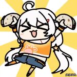 &gt;_&lt; 1girl animated_gif food honkai_(series) honkai_impact_3rd kiana_kaslana seseren taco