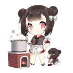  2girls apron armband artist_request black_footwear black_necktie blush blush_stickers brick brick_oven brown_dress carrot chibi closed_mouth cooking_fairy_(girls&#039;_frontline) cooking_pot double_bun dress fairy_(girls&#039;_frontline) fire firewood floating flower food footwear_ribbon full_body girls_frontline grey_shirt hair_bun hair_ribbon hand_on_own_hip heart holding holding_ladle ladle looking_at_viewer multiple_girls necktie no_socks official_art oven pleated_skirt red_sailor_collar red_skirt ribbon sailor_collar shirt short_hair short_sleeves simple_background skirt slit_pupils smile soup soup_ladle standing third-party_source transparent_background waist_apron white_armband white_ribbon |_| 
