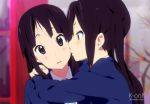  akiyama_mio anime_coloring blazer blush k-on! kiss multiple_girls nakano_azusa official_style school_uniform seita seita000 yuri 