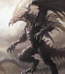 aiba_ryosuke bahamut dragon epic fangs final_fantasy horns lord_of_vermilion no_humans wings 