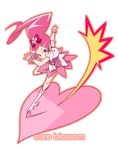  character_name cure_blossom futari_wa_pretty_cure gishi hair_ribbon hanasaki_tsubomi heart heartcatch_precure! highres magical_girl pink_eyes pink_hair ponytail precure ribbon solo 
