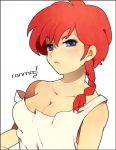  031103 braid breasts cleavage genderswap oru_(hone_oru) ranma-chan ranma_1/2 red_hair redhead saotome_ranma single_braid 