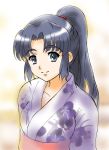  blue_eyes blue_hair fujita_(speedlimit) japanese_clothes kimono long_hair ponytail suzumiya_haruhi_no_yuuutsu yukata 
