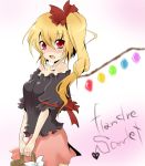  alternate_costume asymmetrical_hair casual character_name contemporary flandre_scarlet mataro777 side_ponytail touhou 