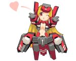  blonde_hair blush breasts cosmic_break crimrose mecha_musume navel red_eyes wakaba 