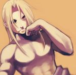  artist_request blonde_hair chin_rest father_(fma) fullmetal_alchemist male minako_(mdr) muscle red_eyes simple_background solo spoilers 
