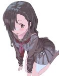  1boy black_hair blush crossdressing hair_over_one_eye highres male_focus natsuki_subaru natsumi_schwarz otoko_no_ko re:zero_kara_hajimeru_isekai_seikatsu school_uniform sketch solo 