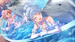 bikini grey_eyes idolmaster_million_live!_theater_days short_hair silver_hair smile tenkubashi_tomoka