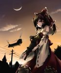  bad_id bow call_of_duty call_of_duty:_modern_warfare_2 ch-47_chinook chinook church dress gun hair_bow hakurei_reimu helicopter m4_carbine moon power_lines rifle tears touhou weapon xiao_qiang_(overseas) 