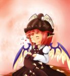  blush happy hat heart musical_note mystia_lorelei nawo_(peace) peace_(pp) pregnant red_hair redhead short_hair smile solo touhou wings 