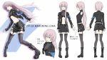  boots chain choker concept_art jacket leather leather_boots leather_jacket leather_skirt legs megurine_luka midriff project_diva project_diva_2nd skirt thigh-highs thighhighs tk28 vocaloid 