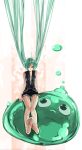  aqua_eyes aqua_hair barefoot danann feet foreshortening green_eyes hatsune_miku highres legs long_hair sitting skirt soles twintails very_long_hair vocaloid 