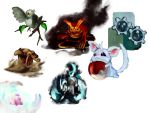  bird blitzle branch darmanitan highres kabotya_to_rantan klink lava leaf minccino molten_rock munna pidove poke_ball pokemon pokemon_(creature) pokemon_(game) pokemon_black_and_white pokemon_bw sand sandile 