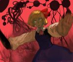  ascot crazy_eyes creepy danmaku darkness lips outstretched_arms pov realistic red rumia solo spread_arms touhou yo_(pixiv) 