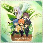  angel_beats! bad_id blazer flower hat hinata_(angel_beats!) long_hair naoi_ayato otonashi_(angel_beats!) plant school_uniform short_hair tachibana_kanade wings yuri_(angel_beats!) 