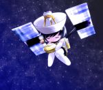  chibi closed_eyes hayabusa_(spacecraft) mecha_musume original personification short_hair sleeping space space_craft yume_shokunin 