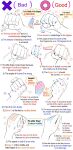  anatomy arrow_(symbol) clenched_hand commentary english_commentary english_text guide hand_focus highres how_to multiple_views original simple_background speech_bubble white_background yoshimura_takuya 