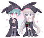 +_+ :d animal_ears animal_hat bare_shoulders black_headwear black_robe brown_hair character_request chibi closed_mouth fake_animal_ears g_ieep green_hair grey_eyes hair_between_eyes hair_ribbon hat heart holding long_hair long_sleeves low_twintails maplestory no_shoes off_shoulder open_clothes open_robe pants pink_eyes pink_shirt rabbit_ears rabbit_hat ribbon ribbon-trimmed_shirt robe shirt sleeves_past_fingers sleeves_past_wrists smile standing striped striped_pants striped_thighhighs stuffed_animal stuffed_rabbit stuffed_toy thigh-highs twintails very_long_hair yellow_ribbon 