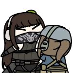 animated_gif call_of_duty call_of_duty:_mobile girls_frontline m4a1_(girls_frontline) mouth_mask multiple_girls seseren slapping urban_tracker_(call_of_duty:_mobile)