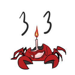  animal bad_link candle candlelight candlestand crab crab_claw crustacean fire full_body holding holding_candle legs mefomefo melting no_eyes no_humans numbered original pincers simple_background sitting solo 