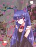  absurdres blue_hair bow furude_rika highres higurashi_no_naku_koro_ni maid nipa~ non-web_source pink_bow violet_eyes 