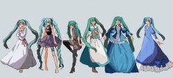  akujiki_musume_conchita_(vocaloid) apron aqua_eyes aqua_flower aqua_hair aqua_rose aqua_skirt asymmetrical_dress bare_arms bare_shoulders barefoot black_choker black_ribbon blue_bow blue_dress blue_jacket blue_ribbon boots bow brown_boots brown_shorts choker clockworker&#039;s_doll closed_eyes closed_mouth clothing_cutout collared_dress dress dress_bow eve_moonlit evillious_nendaiki flower flower_choker frilled_dress frilled_thigh_strap frills gherea green_eyes green_hair grey_pantyhose hair_ribbon heartbeat high_heel_boots high_heels houtei_no_nushi hunched_over jacket juliet_sleeves leather leather_boots long_dress long_hair long_sleeves look-alike looking_at_viewer ma_keikaku_(vocaloid) margarita_blankenheim master_of_the_court_(vocaloid) messy_hair michaela_(evillious_nendaiki) mikulia_greeonio nemurase_hime_kara_no_okurimono_(vocaloid) own_hands_clasped own_hands_together pantyhose petticoat platonic_(akujiki_musume_conchita) puffy_sleeves purple_dress reincarnation ribbon rose sennen_no_wiegenlied_(vocaloid) shirt short_dress shorts shoulder_cutout skirt sleeveless sleeveless_dress sleeveless_jacket smile standing standing_on_one_leg thigh_strap twintails venomania_kou_no_kyouki_(vocaloid) very_long_hair vocaloid waist_ribbon white_apron white_dress white_shirt wide_sleeves 