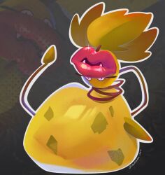 danilovaz_art eyelashes fangs highres leaf lips mega_victreebel no_humans parody plant pokemon pokemon_(creature) pokemon_legends:_z-a solo thick_lips victreebel vines