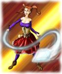  action dragon_quest dragon_quest_viii jessica_albert redhead skirt twintails whip whip_swing 
