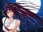  kanzaki_kaori long_hair makoto_(mk10) moon pixiv_manga_sample purple_eyes ribbon shirt string to_aru_majutsu_no_index very_long_hair violet_eyes 