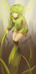  grass green_eyes green_hair hairband nintendo ocarina_of_time pointy_ears saria short_hair smile solo the_legend_of_zelda 