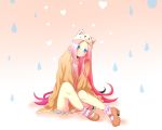  :3 aira_(radturee) animal_ears animal_hat bad_id cat_hat cathat dress hat highres long_hair megurine_luka megurine_luka_(toeto) pink_hair shoes sitting solo toeto_(vocaloid) vocaloid 