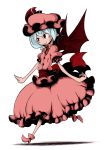  buttons hat highres jewelry pendant red_eyes remilia_scarlet ribbon shoes smile solo sonson_(eleven) touhou walking wings 
