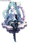  aqua_eyes aqua_hair bad_id boots detached_sleeves gears hatsune_miku legs long_hair necktie potchi sitting skirt solo thigh-highs thigh_boots thighhighs twintails very_long_hair vocaloid 