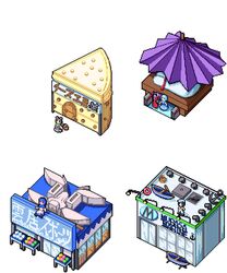  kumoi_ichirin murasa_minamitsu muyue_mitsudou nazrin pixel_art sprites tatara_kogasa touhou translated umbrella unzan 