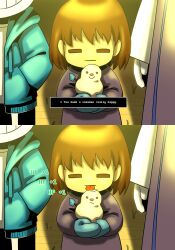  1boy 1girl 1other 2016 2d 2koma ambiguous_gender anthro aqua_mittens black_shorts blue_jacket brown_hair child coat comic dialogue_box digital_media edit english_text female frisk_(undertale) furry furry_female goat goat_girl grey_hood head_out_of_frame holding holding_snowman hood hood_down hooded_jacket human humanoid jacket licking long_sleeves male mammal mittens monster monster_boy monster_girl nnbadbear open_clothes open_jacket other_focus out_of_frame purple_coat purple_robe robe sans_(undertale) sequential shirt short_hair shorts side-by-side single_vertical_stripe skeleton snowman solo_focus standing stitched striped_shorts teeth text third-party_edit tongue tongue_out toriel trio undead undertale utdr_(toby_fox) vertical-striped_clothes vertical-striped_shorts white_fur white_shirt white_stripes 