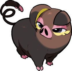  animal_focus closed_mouth commentary_request full_body grey_eyes kawaanago lowres no_humans nostrils oinkologne oinkologne_(female) pig pokemon pokemon_(creature) pokemon_focus solo transparent_background 